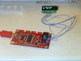 Bus Pirate and Display after running Python script
